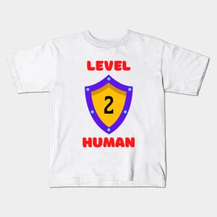 Funny Gaming - Level 2 Human Kids T-Shirt